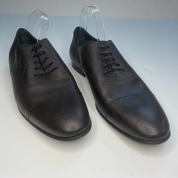 Gucci Dark Brown Calf Leather Oxford Loafers Men’s 11 Dress Shoes